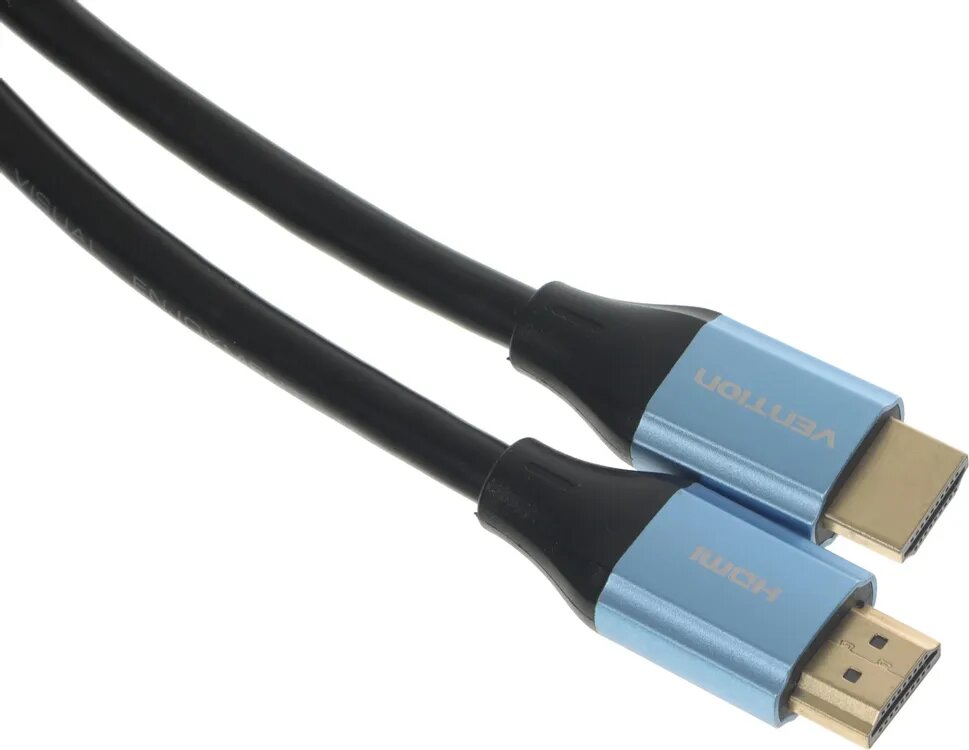 Кабель аудио-видео VENTION ALHSG, HDMI (m) - HDMI (m), ver 2.0, AWG30, омедненный, 1.5м, GOLD, черный