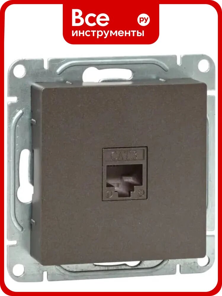 Механизм розетки EKF RJ11, мокко, Эпика UP1-SOM-RJ11