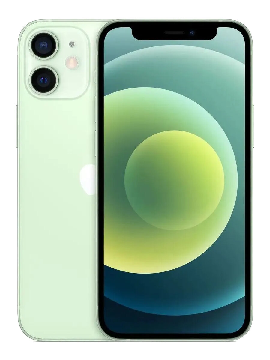 Смартфон Apple iPhone 12 mini, 5.4 дюйма, встроенная память 128 ГБ, nanoSIM+eSIM, цвет зеленый