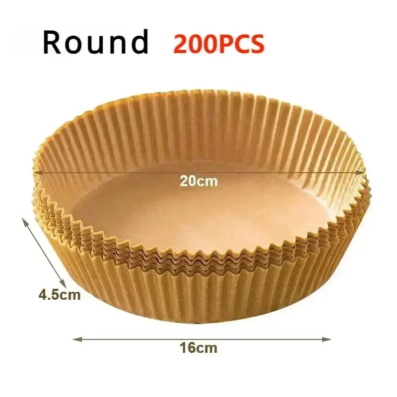 Бумага для аэрофритюрницы одноразовая Round-200pcs