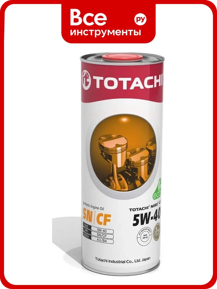Моторное масло TOTACHI NIRO LV Synthetic SN/CF, 5W-40, 1 л 4589904523533