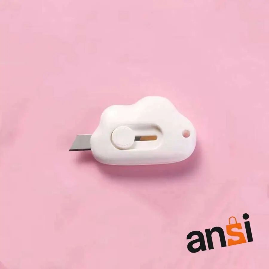 1 шт. Mini Pocket Cloud Art многофункциональный нож для резки бумаги, упаковки, сменным лезвием, канцелярский инструмент.