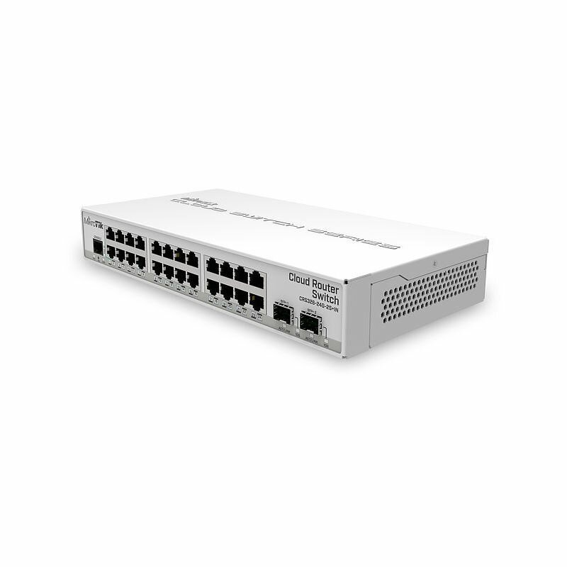 Коммутатор Mikrotik CRS326-24G-2S+IN управляемый, 24 порта 1 Гбит/с, 2 SFP+, настольный CRS326-24G-2S+IN