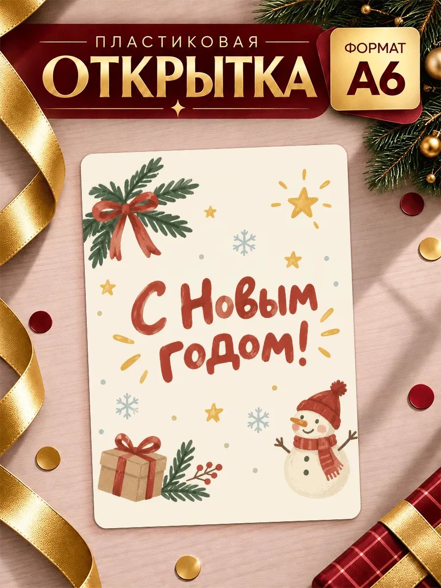 Мини открытка Новый Год