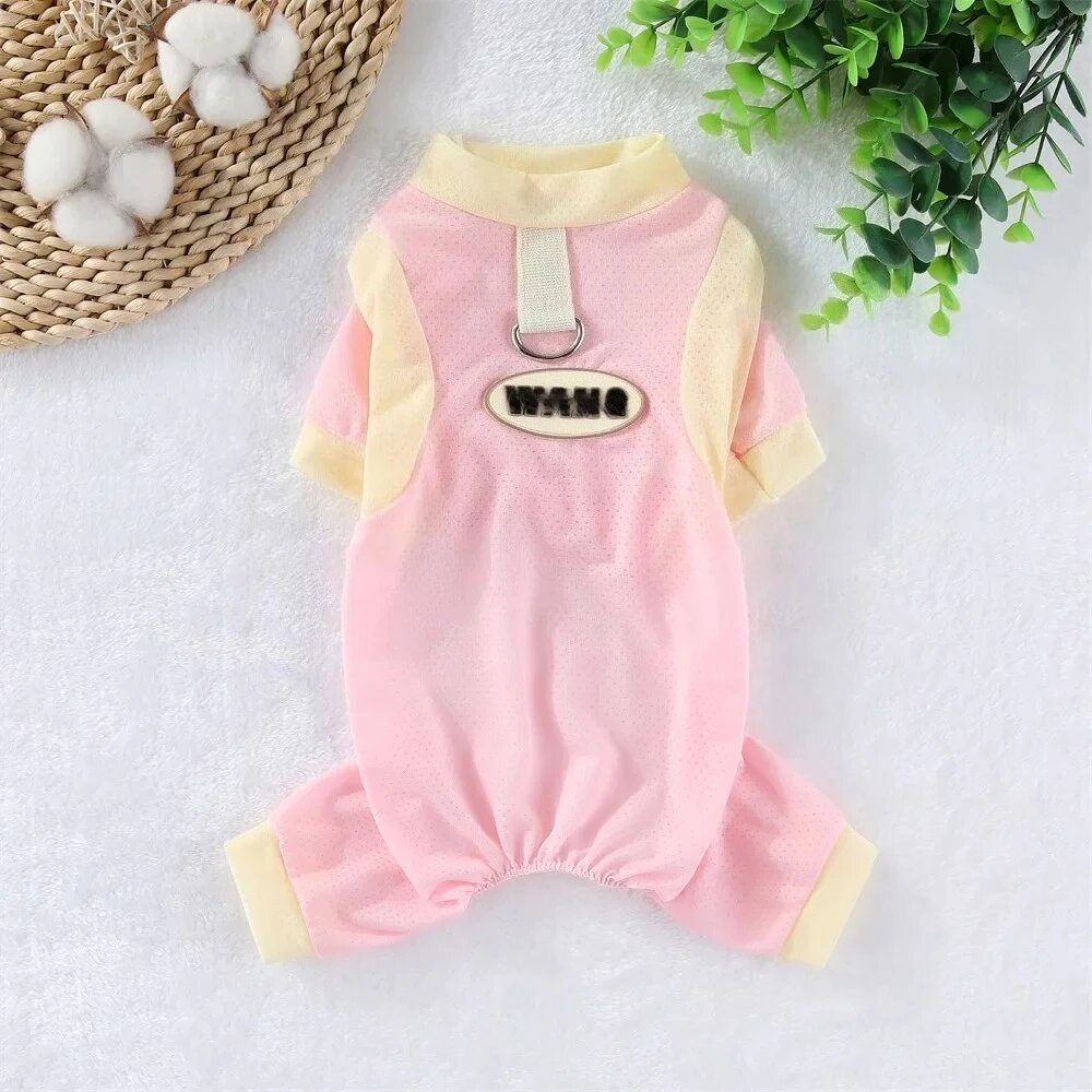 CAIBAN Летний охлаждающий комбинезон для собак синий XS-4XL M, Розовый, Pink