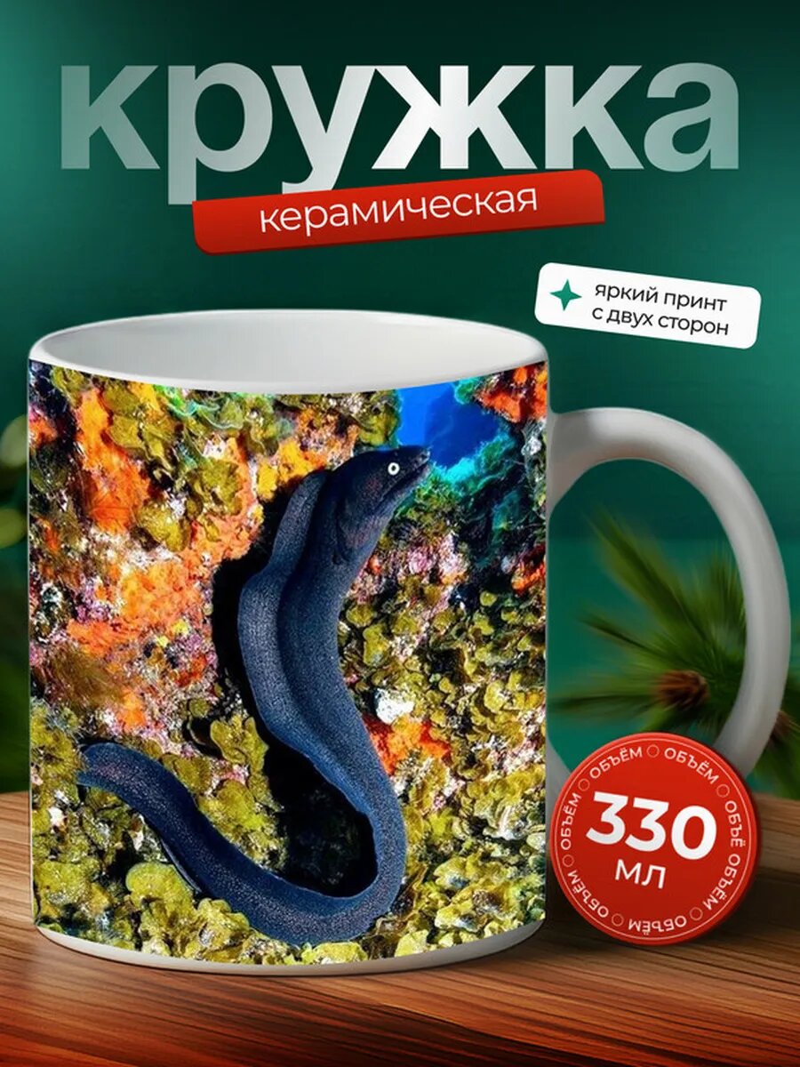 Кружка Мурена рыба 14,