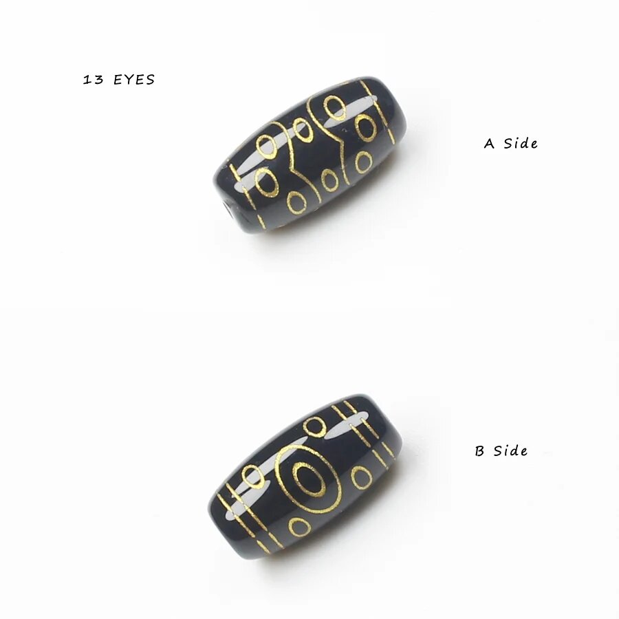 Золотые тибетские агаты Дзи бусины лаerf beads N 13EYES