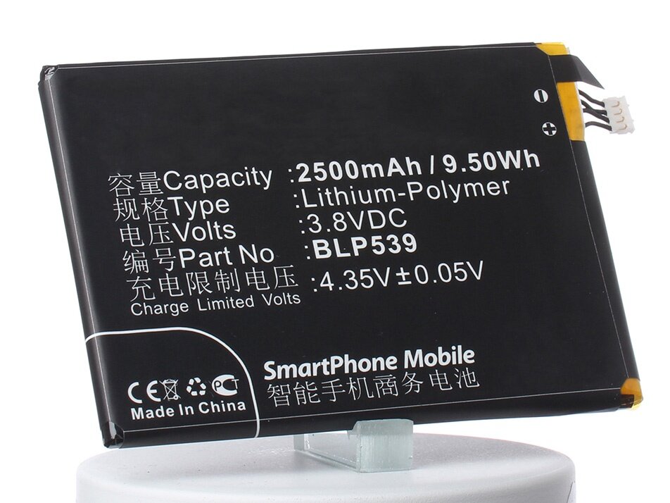 Аккумуляторная батарея iBatt 2500mAh для телефона OPPO Find 5 (BLP539)