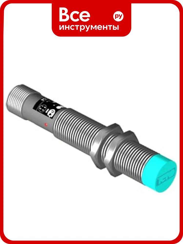 Индуктивный датчик теко ISN EC23A-21-4-LPS4 Sn=4 мм, корпус М12x1 алюминий не заподлицо, 10 . 30 DC NO 2-х проводный, IP67, подключение разъем 00-00025532