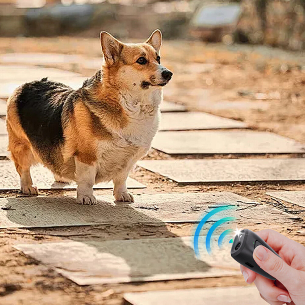 Ультразвуковой светодиодный отпугиватель собак Mini Dog Trainer для домашних животных