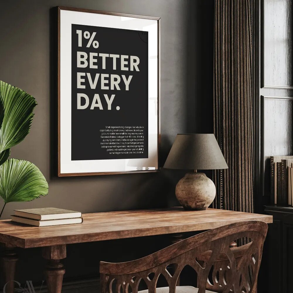 Печать на холсте "Мотивационные цитаты", современный стиль CD1489, 50x70cm(No Frame)