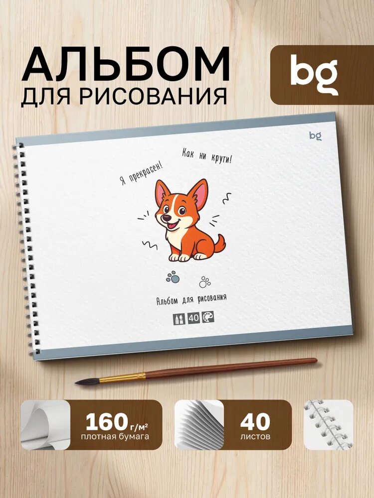 Альбом для рисования на спирали 40 листов