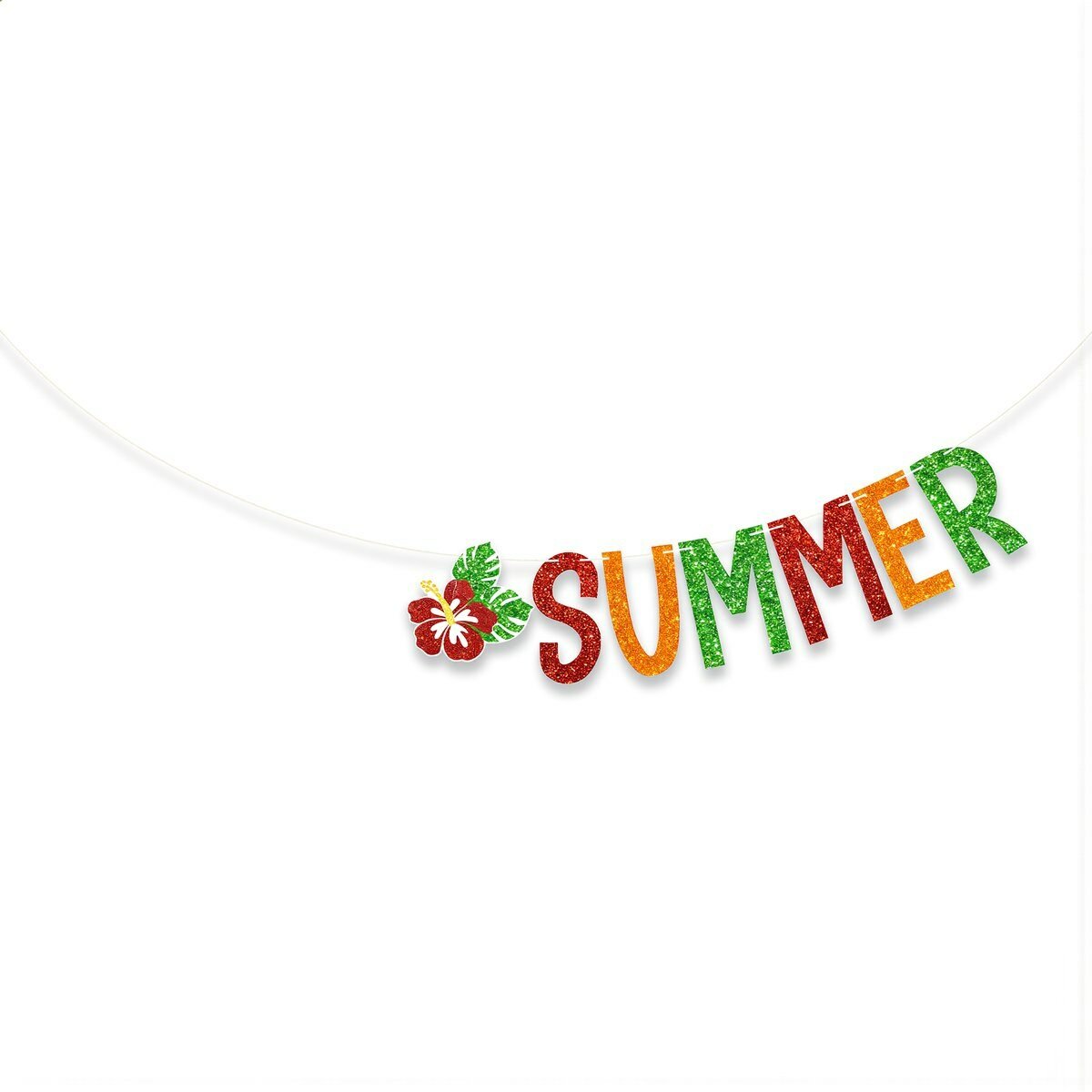 Декоративная гирлянда Hello Summer для тематической вечеринки с спиралями комплект для оформления пляжной вечеринки у бассейна дома, Блестящая летняя гавайская гирлянда