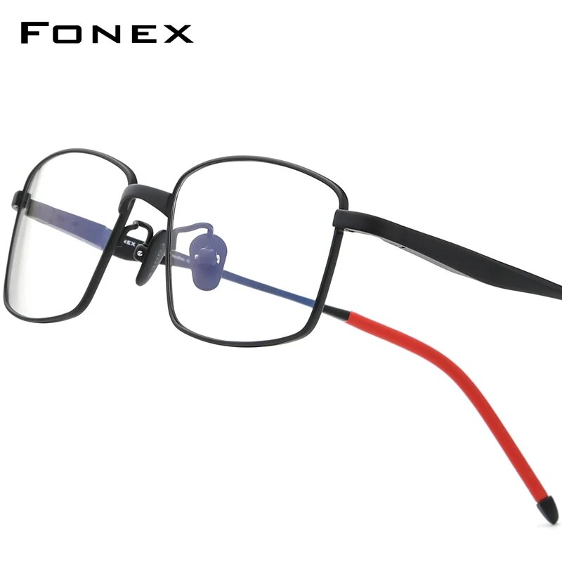 FONEX оправа для очков из титана 8556 черный, Черный