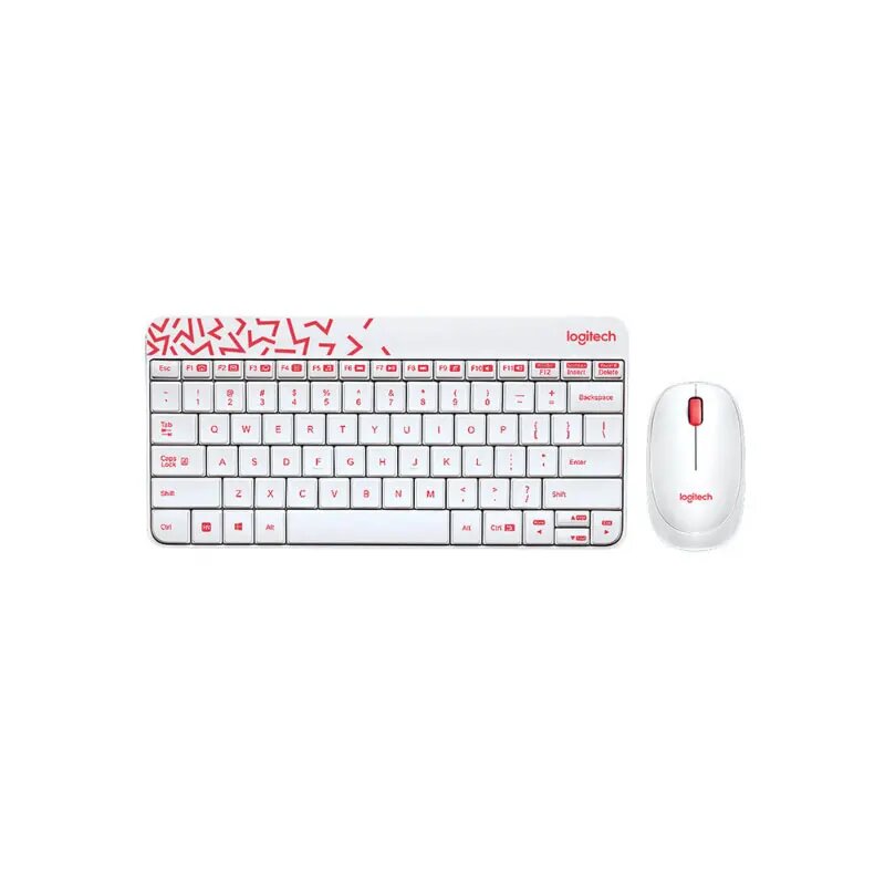 Logitech MK240 Nano Белая беспроводная клавиатура и мышь