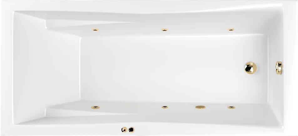 Акриловая ванна WHITECROSS Palace Soft 179x80, с каркасом, пристенная, встраиваемая, белая, глянцевая, со сливом-переливом, прямоугольная, с подлокотниками, с гидромассажем