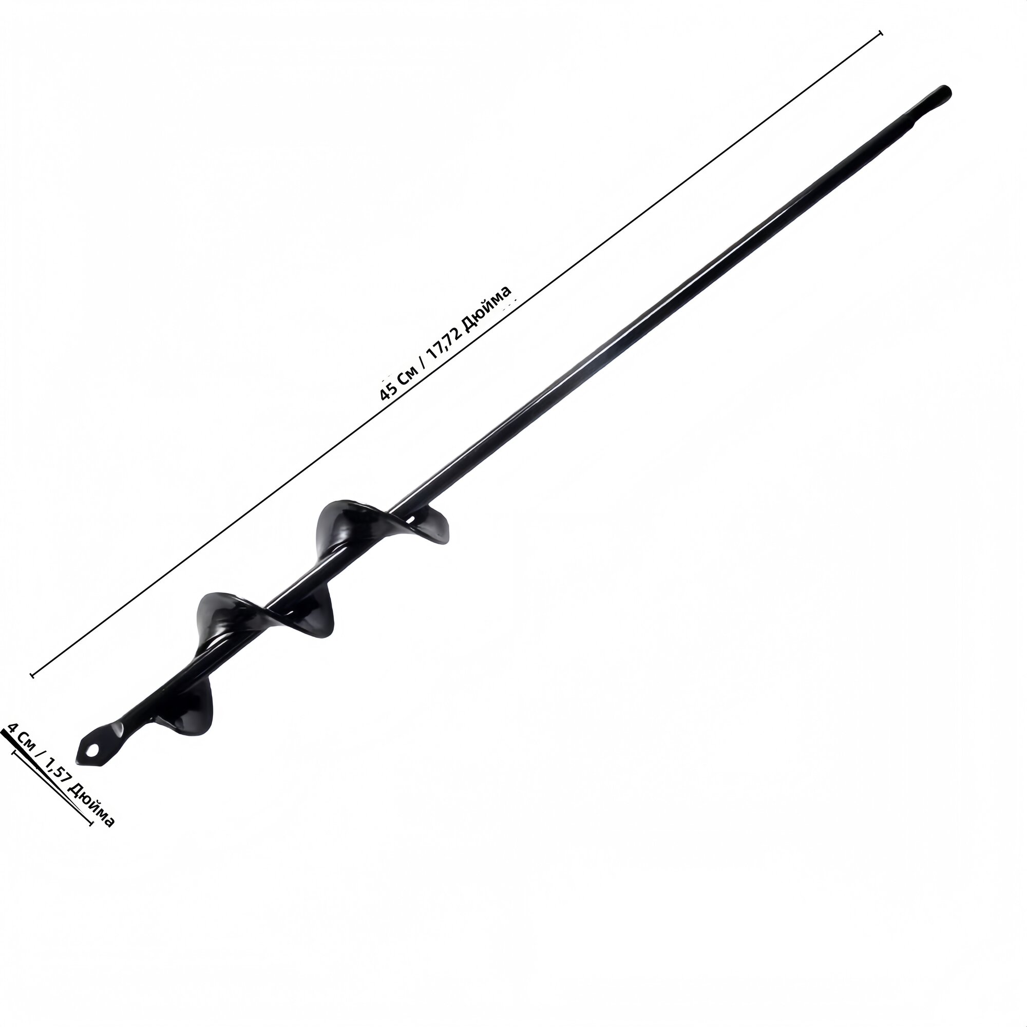 Земляной бур с шестигранным хвостовиком 3/8", 1,57×17,72 дюйма, для ручной работы и электродрели, установки заборов и посадки деревьев