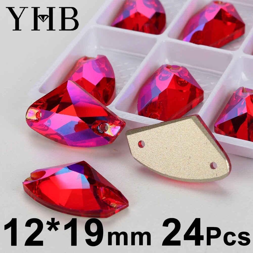 Стразы YHB 227SI Lt Siam Rolivi Galactic 12X19mm