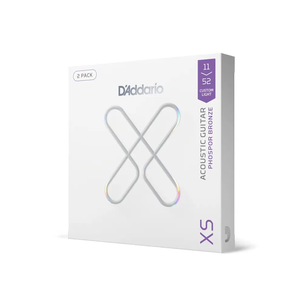 Струны для акустической гитары D'Addario XSAPB1152-2P фосфорная бронза, 11-52 (набор, 2 шт.)