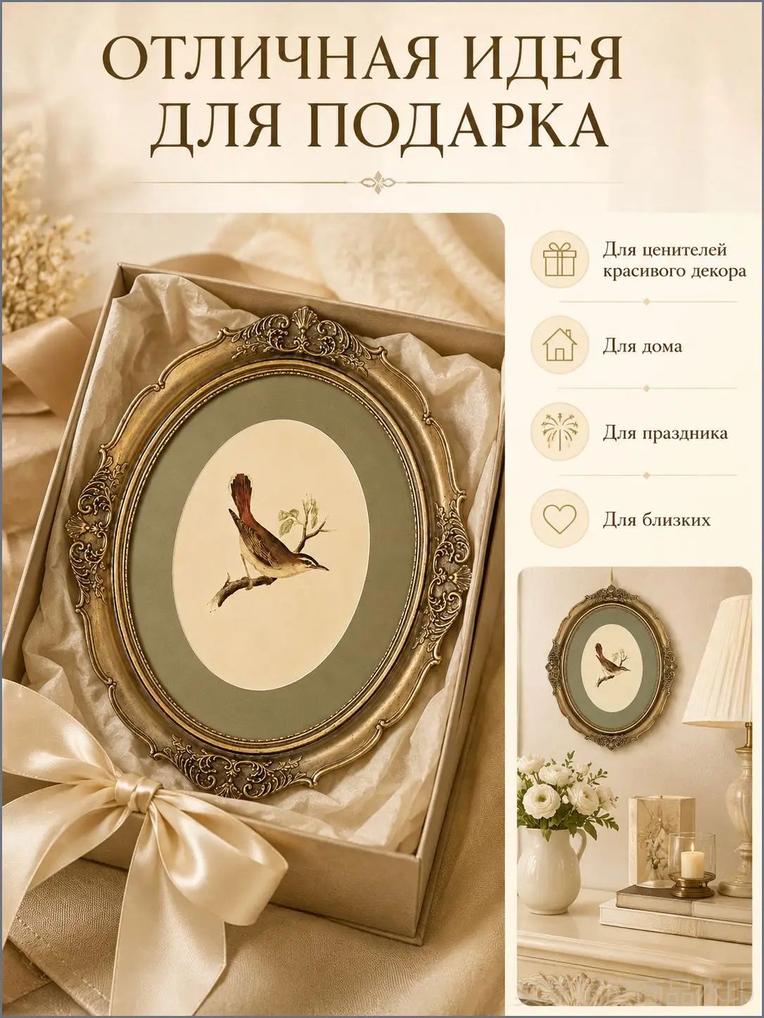 Картина 20x25 см, Артикул: 5348759021, Материал: Бумага, Дом и сад → Декор и интерьер → Картины и панно → Картины
