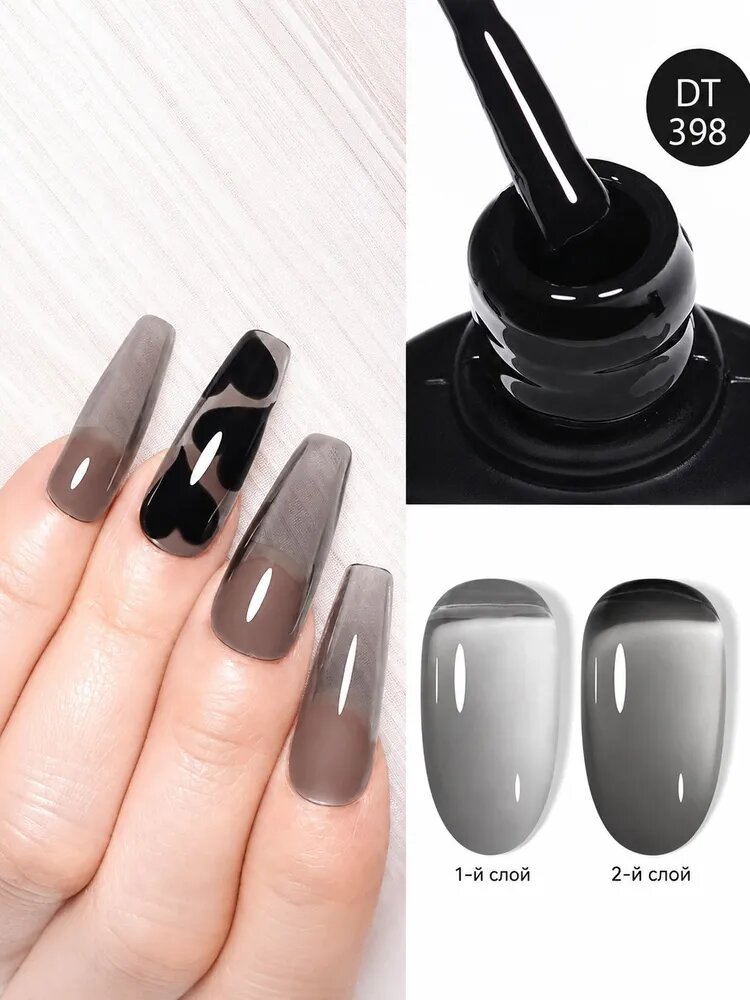 MEET ACROSS гель для наращивания ногтей Nude Clear Extension Gel, 7 мл, полупрозрачный нюдовый строительный гель UV/LED