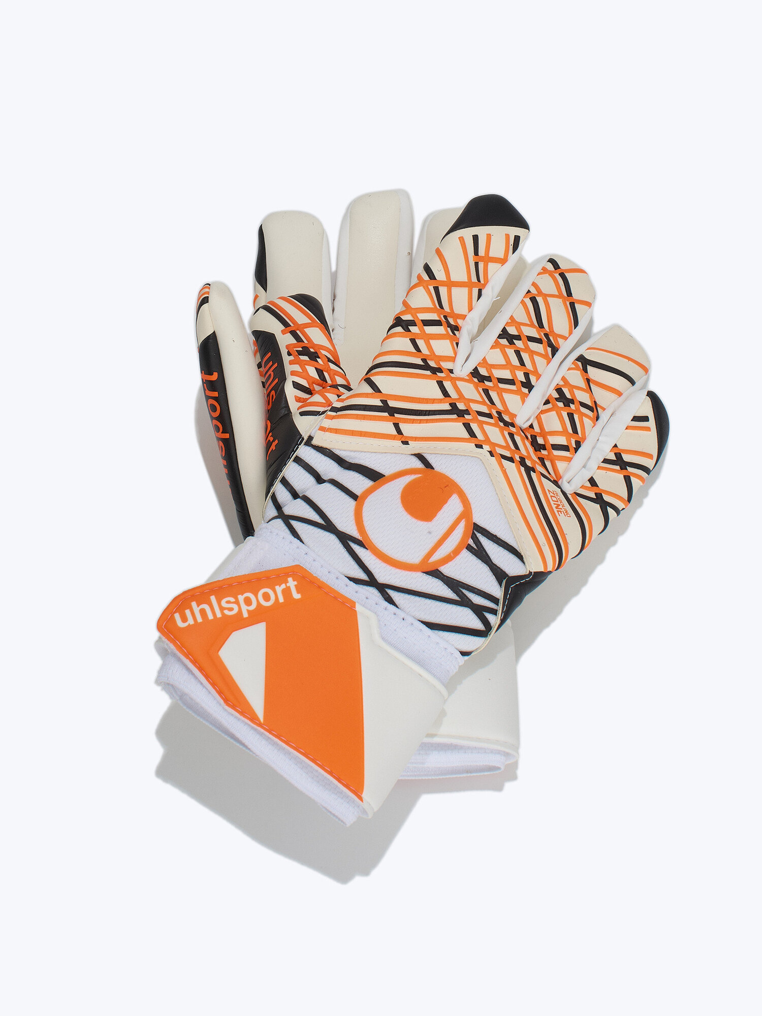 Перчатки вратарские UHLSport Soft HN Comp 101136801, размер 11 (11 Размер), Белый - Оранжевый