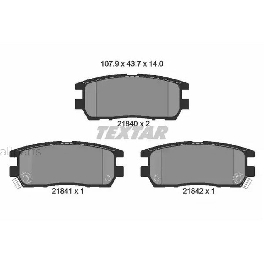 TEXTAR 2184002 Колодки тормозные дисковые