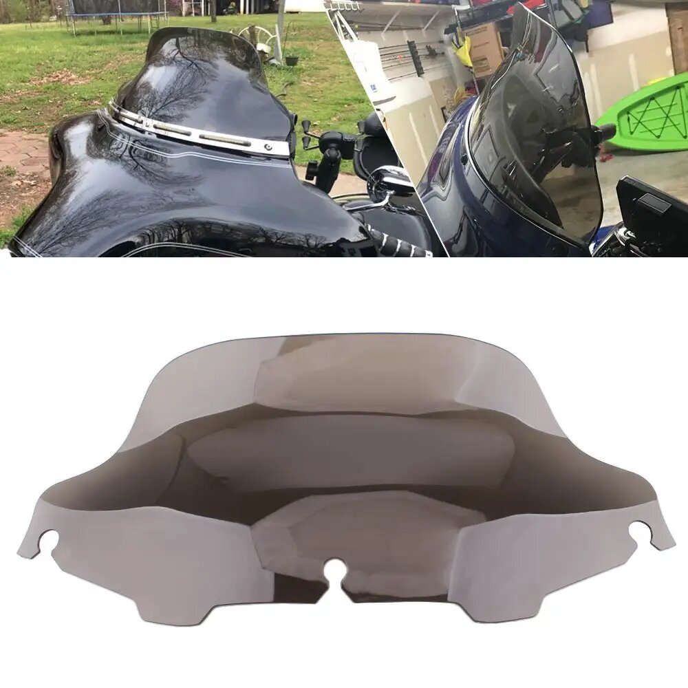 Новое 8-дюймовое ветровое стекло для Harley Touring Street Glide Electra Glide Ultra Classic Trike 1996-2013, из ABS-пластика, светло-дымчатое