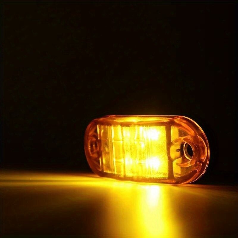 Овальные рабочие светодиодные фары 10 шт 2 LED 12-24 В янтарные для грузовиков прицепов автобусов фургонов и караванов