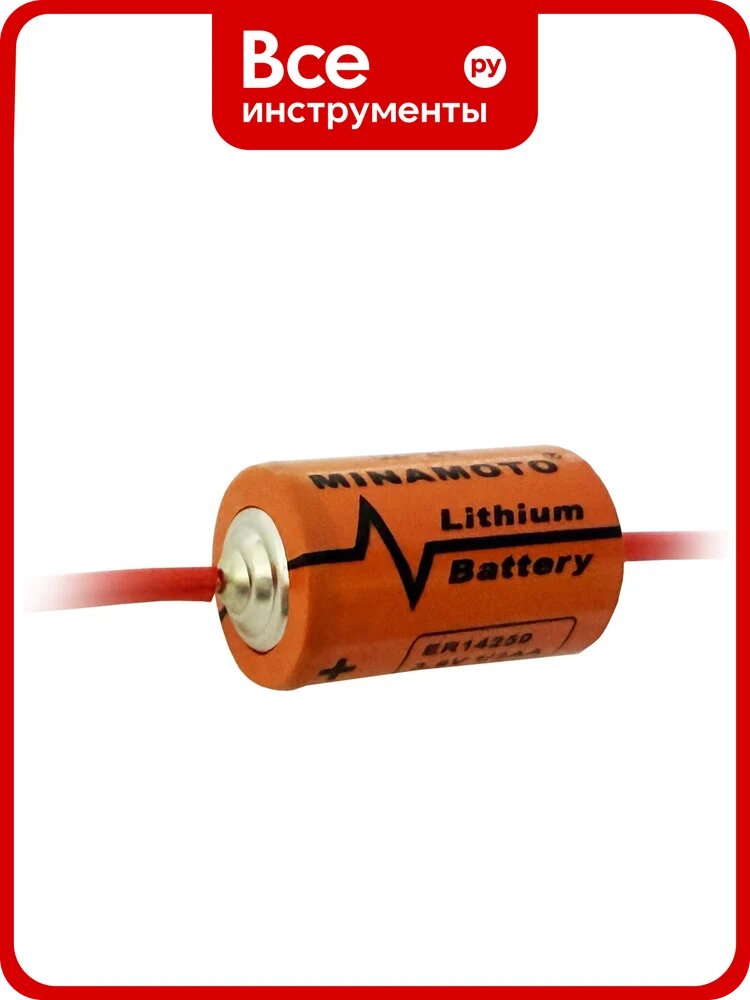 Элемент питания MINAMOTO ER14250/W (1/2AA, axial wires), Упаковка 40 шт 10403125