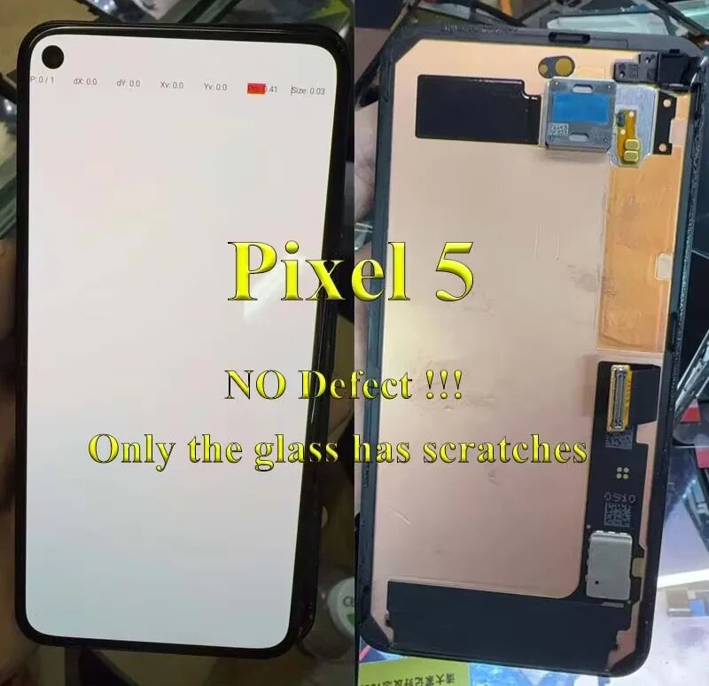 OEM для Google Pixel 5: ЖК-дисплей GD1YQ GTT9Q, сенсорный экран, модуль дисплея, запасные части для замены ЖК-дисплея Pixel 5 с дефектом.