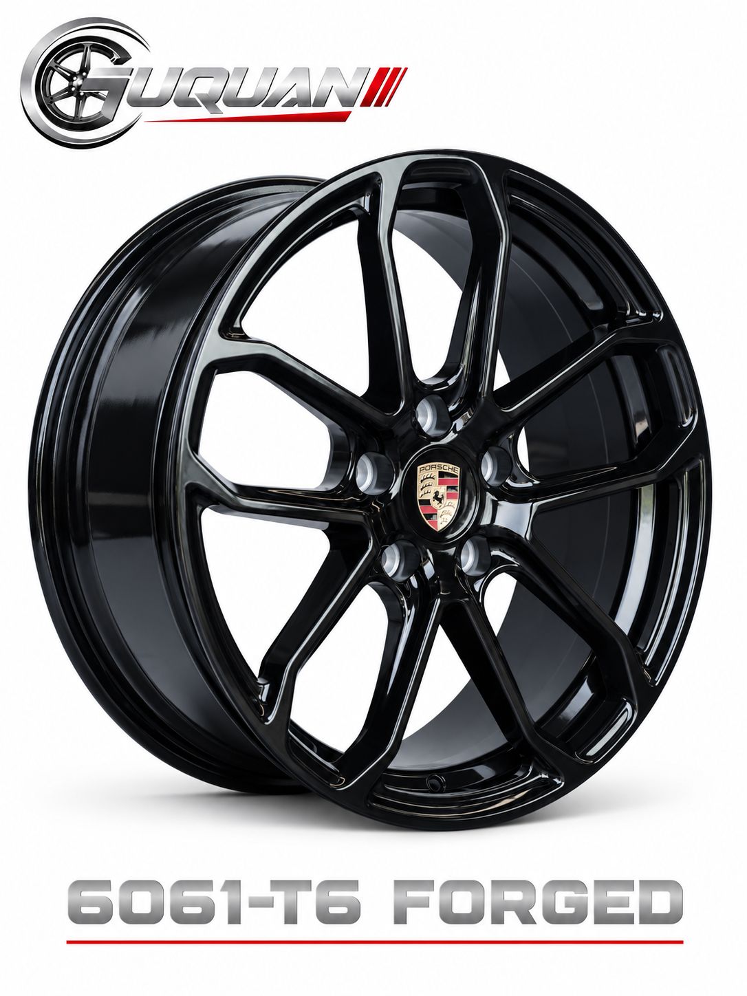 Кованый колесный диск ABW 3661R2011 R20 11J ET60 5x130, глянцевый черный, полное покрытие