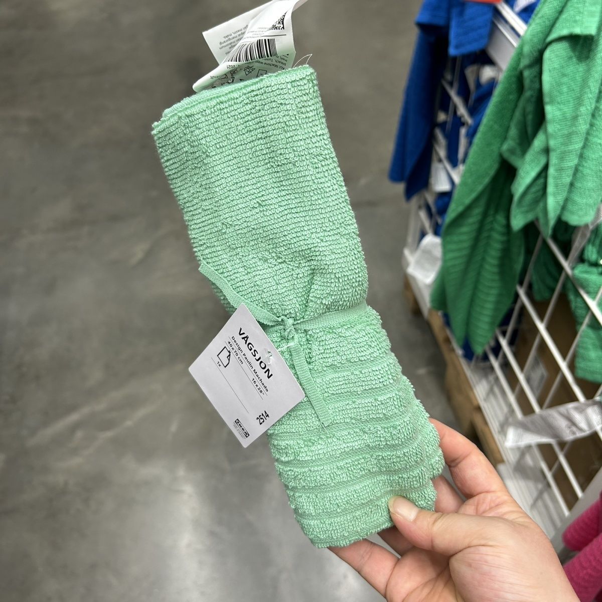 Хлопковое банное полотенце Вагшён IKEA, махровое, для дома и ванной, мягкое впитывающее,40x70 полотенце vagsjon