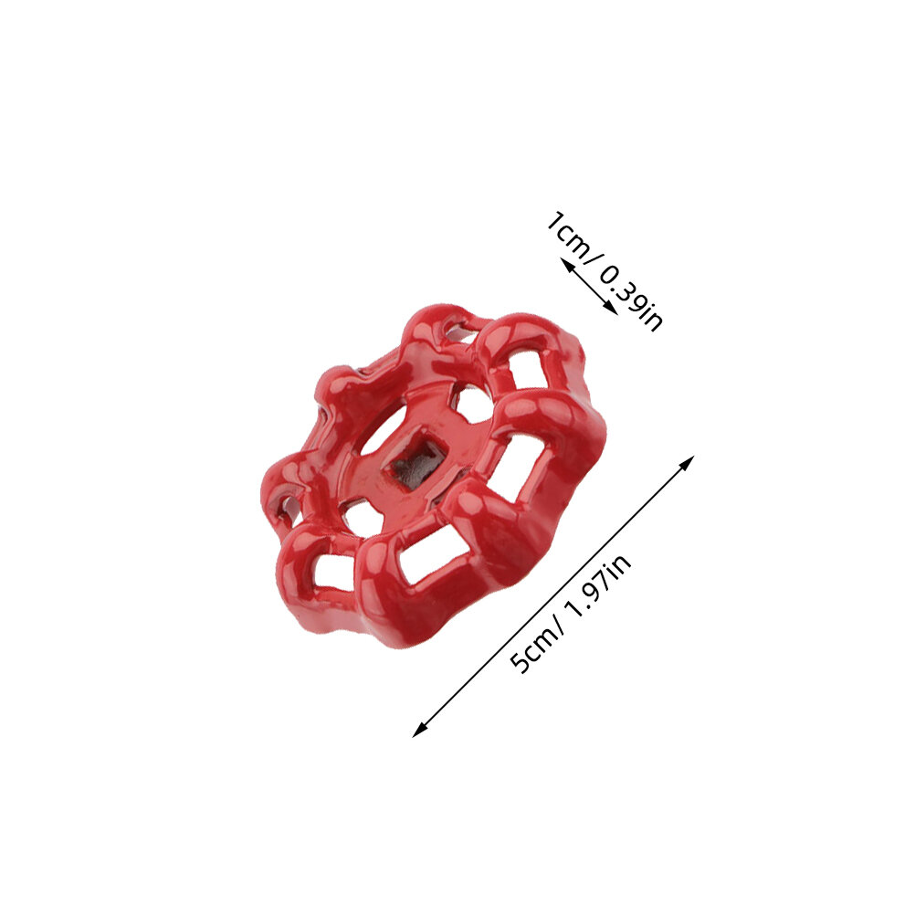 6 Шт Рычаги Отключения Из Чугуна Красного Цвета 5.00X5.00X1.00Cm