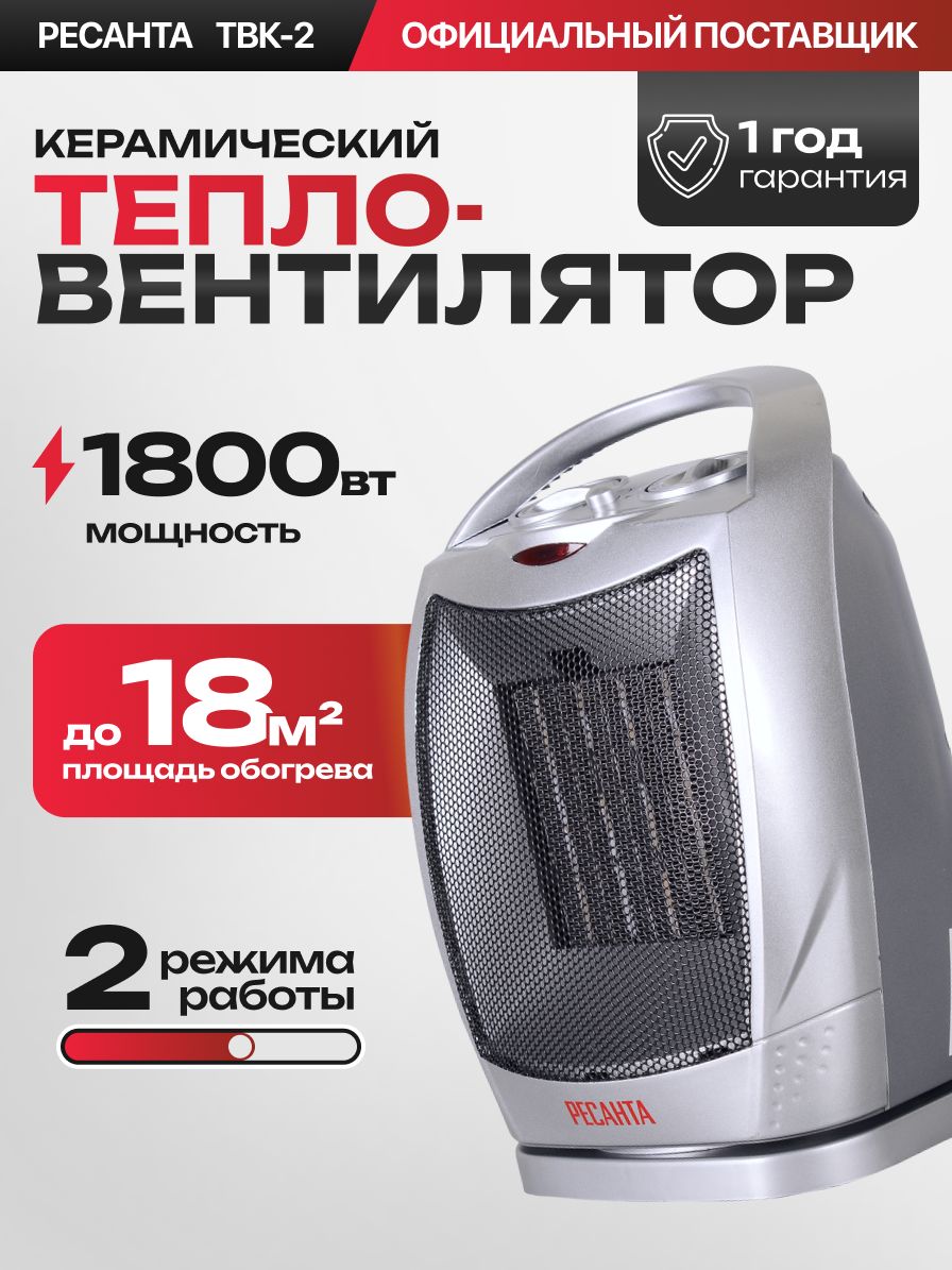 Обогреватель электрический Тепловентилятор ТВК-2 Ресанта