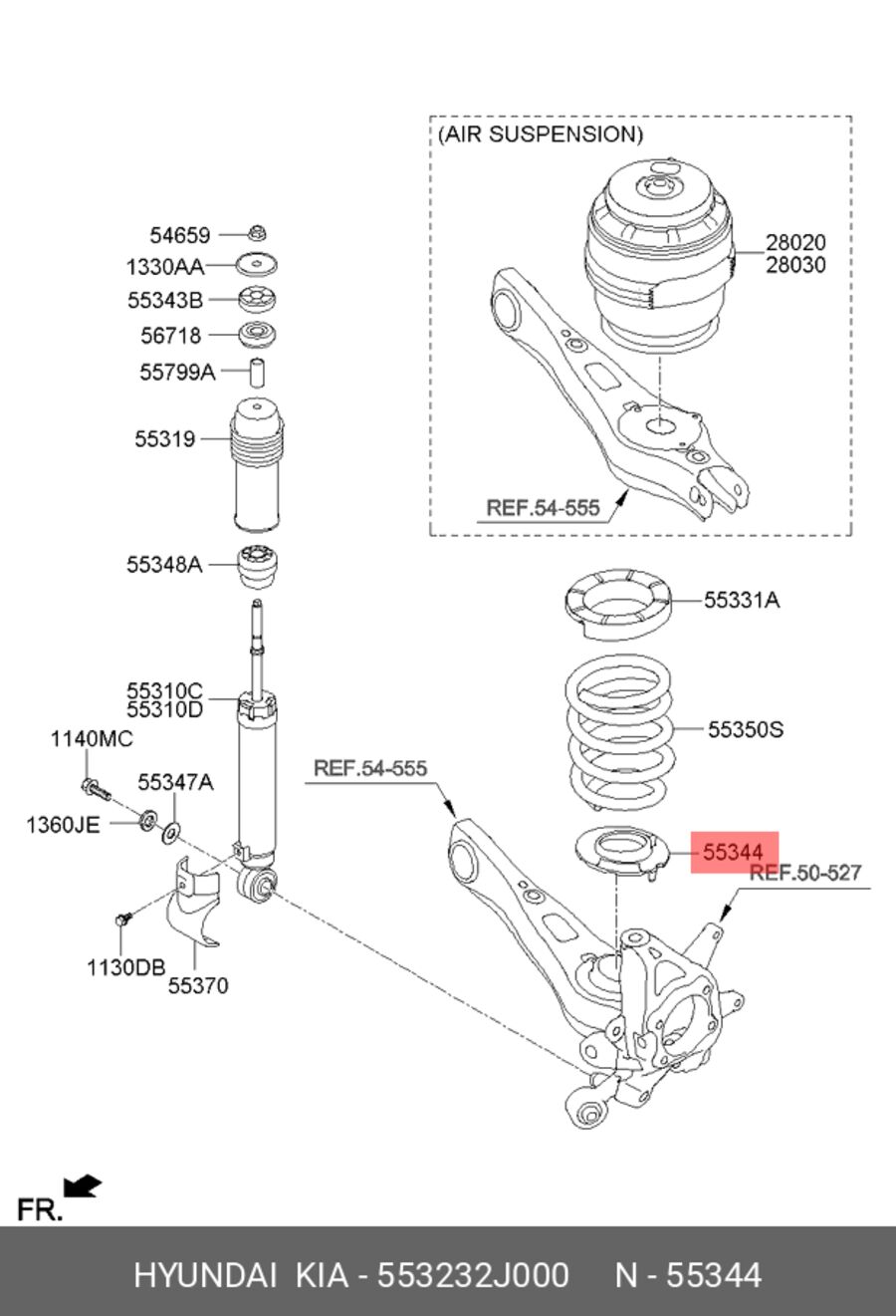 Седло пружины подвески org (Hyundai/Kia 553232J000)