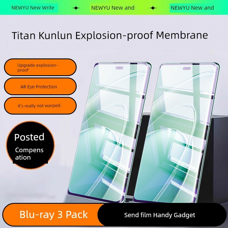 Темперированный стеклянный чехол для Huawei Enjoy 90 Pro Max, 3 шт, с фильтром синего света, полное покрытие, защита