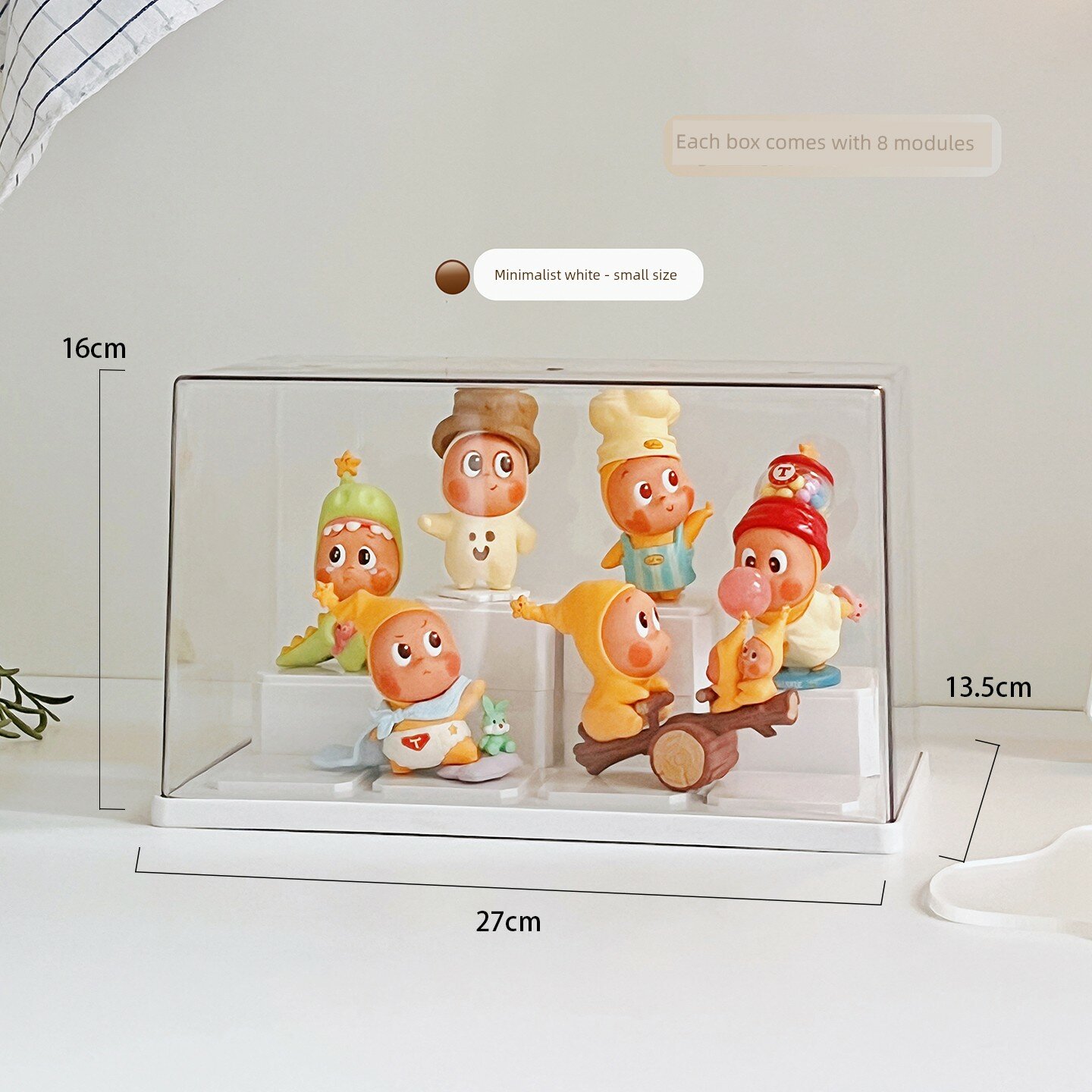 Простой Белый Маленький Акриловый Стенд для Фигурок POP MART, Прозрачная Коробка для Хранения, Готов к Использованию