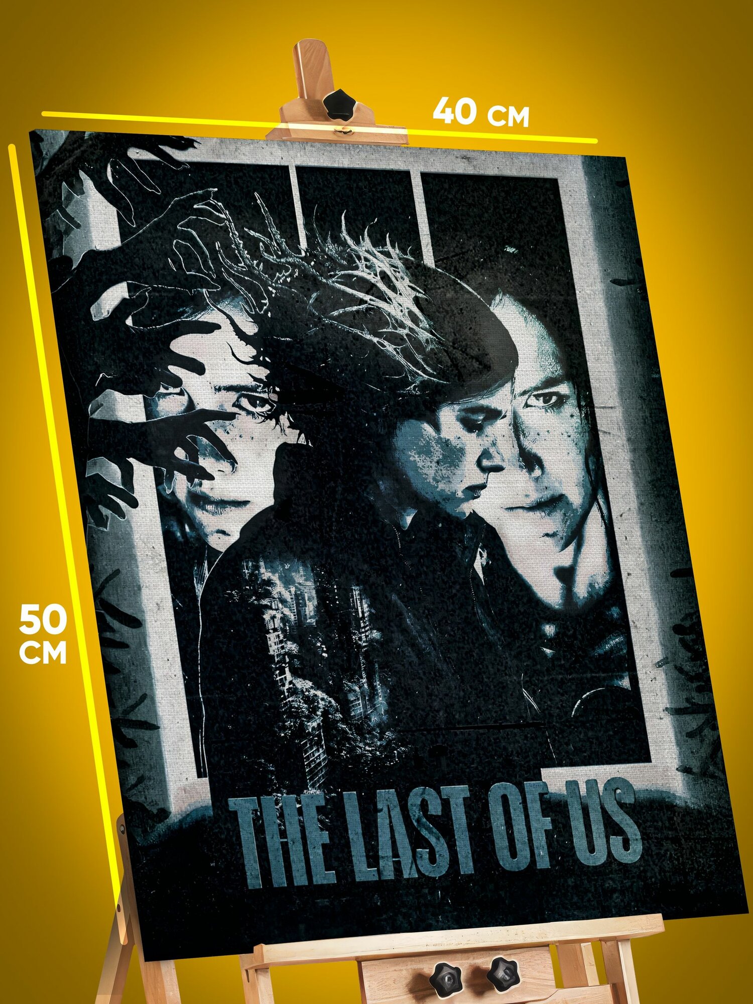 Картина на стену интерьерная на холсте с подрамником 40х50 The Last of Us Игра Элли