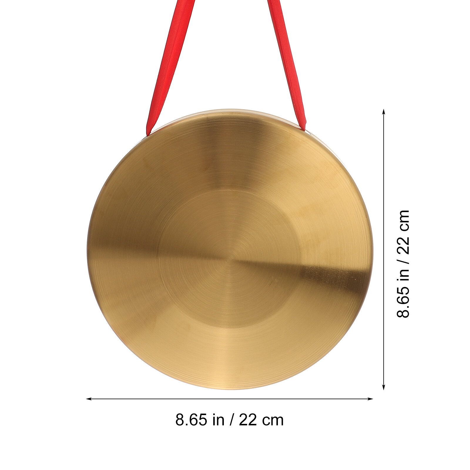 Набор Из 1 Practical Hand Gong Цимбалы Китайский Гонг для Открытия Компании Золотой 22x22x1 50Cm