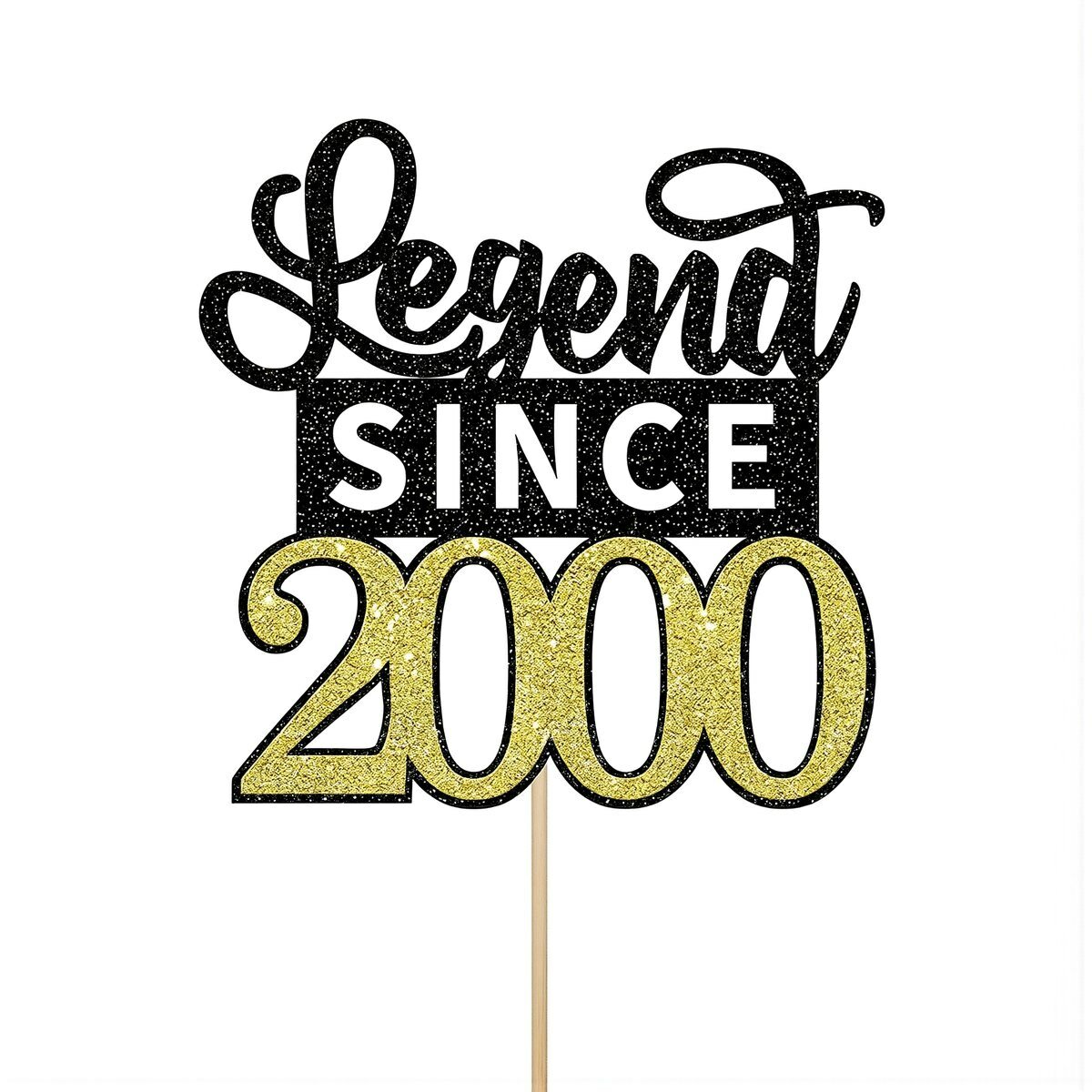 Аксессуар для декора выпечки топпер Legend Since 2000 для дня рождения декоративный элемент для десертного стола домашнего кафе праздника, 2000