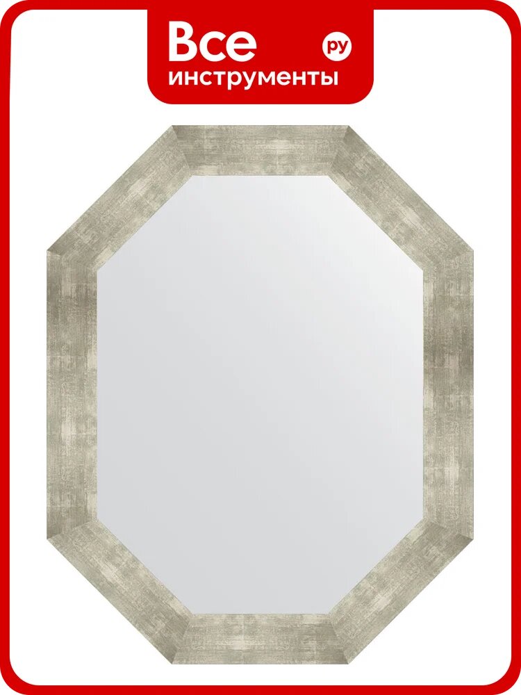 Зеркало EVOFORM в багетной раме - алюминий 90 mm (76x96 cm) 7200