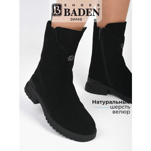 фото Полусапоги baden, полнота 7 (ru)/ на среднюю и широкую стопу, размер 40, черный
