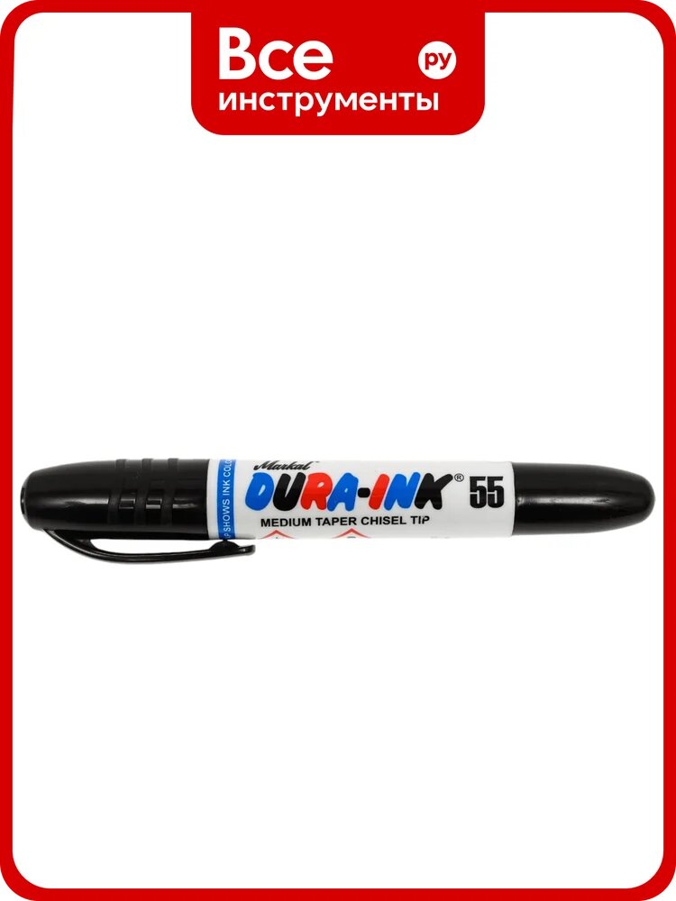 Маркер Markal DURA-INK 55 MEDIUM CHISEL TIP BLACK черный 96529