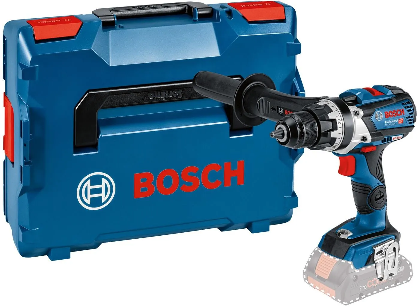 Дрель-шуруповёрт аккумуляторная Bosch GSR 18V-110 C Professional, 18,0 В