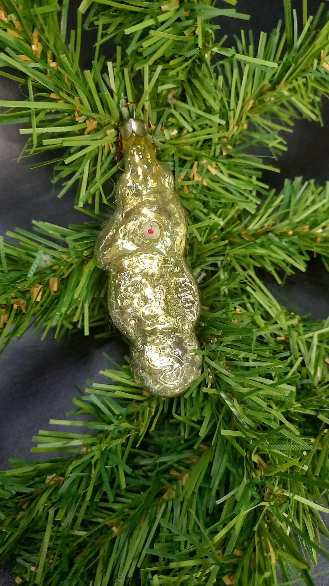 Елочная игрушка подвесная винтажная советская, стекло, СССР