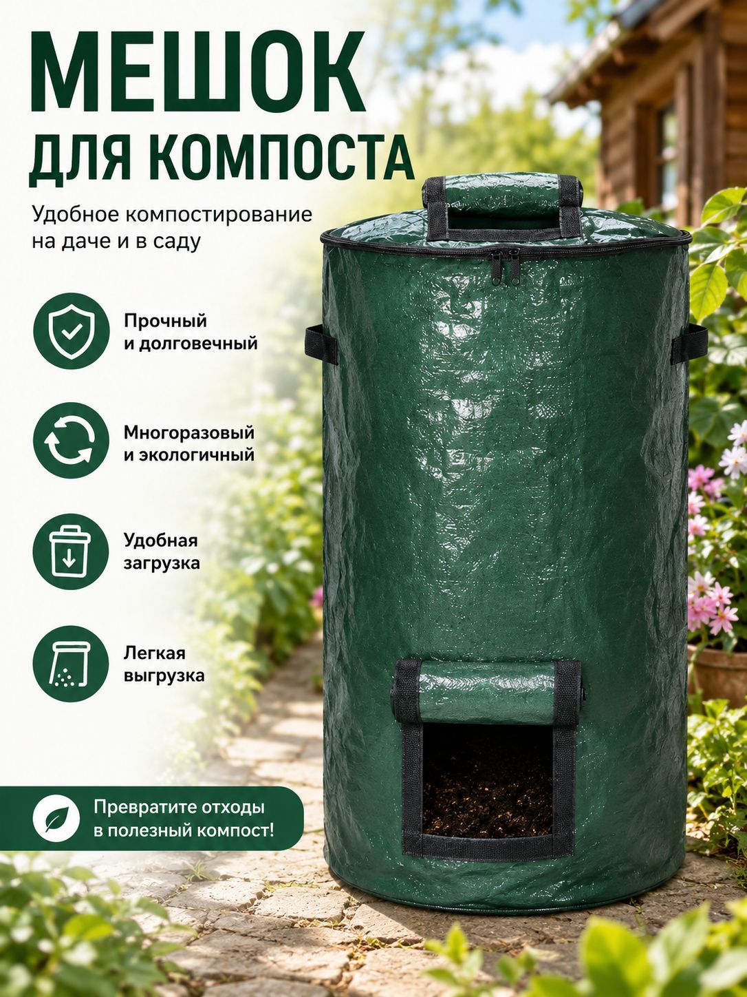 Мешки садовые 1 шт, Артикул: 5607073490, Материал: Полиэтилен