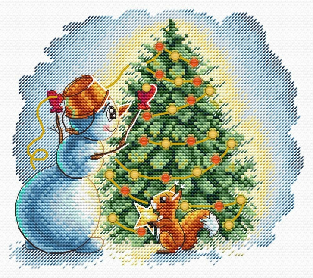 Вышивка Частичная, "Наряжая ёлку " 14 М. П. Студия (Россия) арт. М-1254