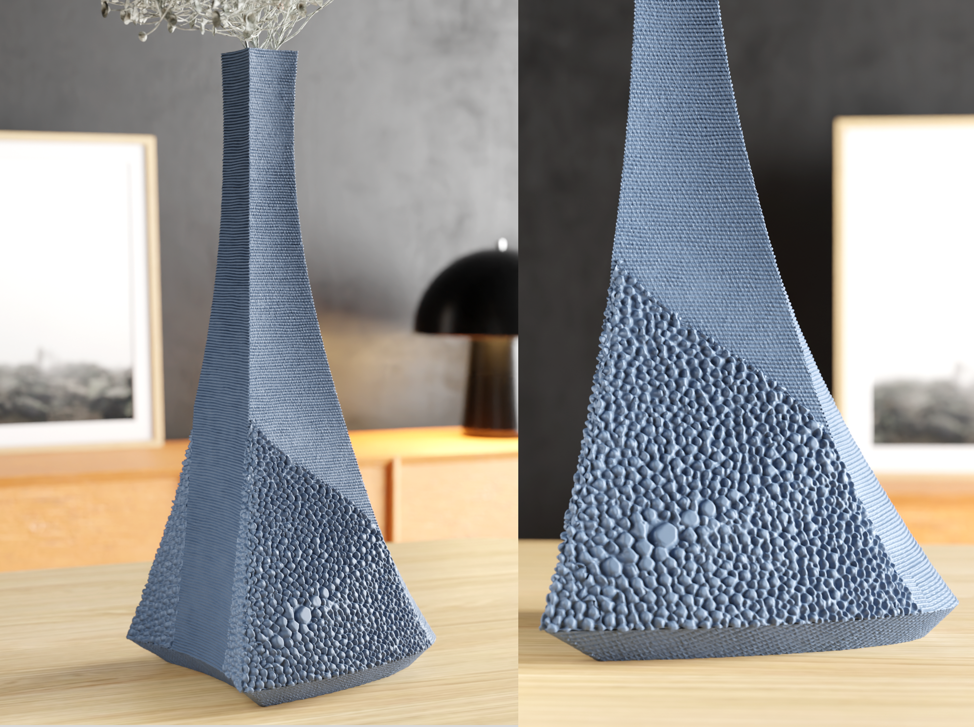 Ваза декоративная дизайнерская, 3D-печать, 3DOPRU арт. VASE-PR-1581721