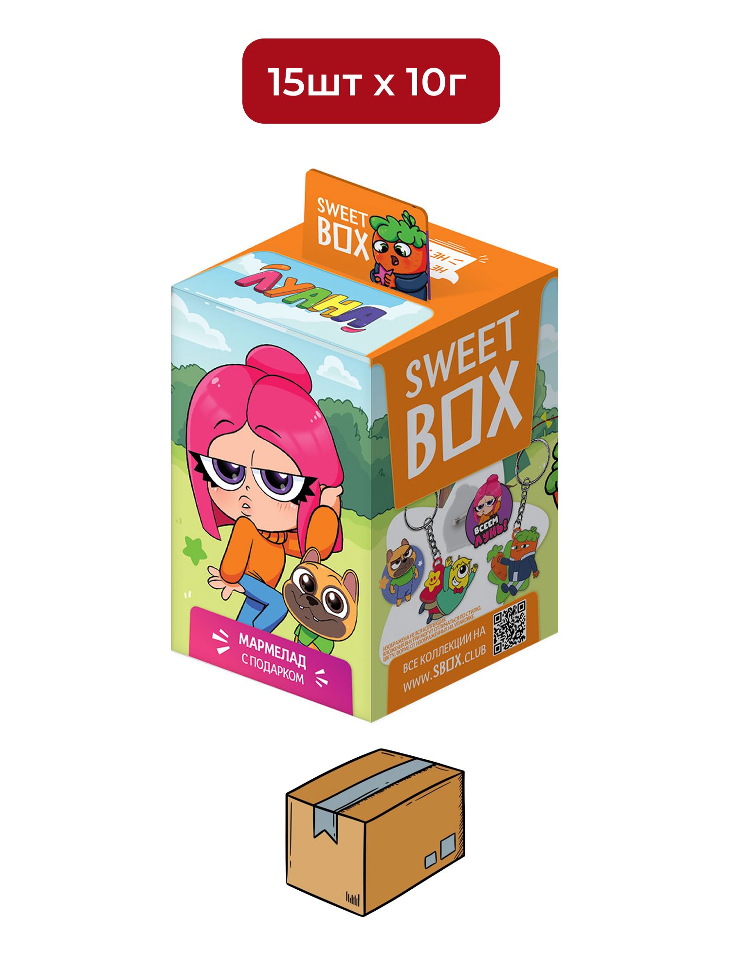 Мармелад Sweet Box с игрушкой Луана, 10г х 15шт.